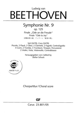 Ludwig van Beethoven - Symphonie Nr. 9. op. 125 – Finale "Ode an die Freude"