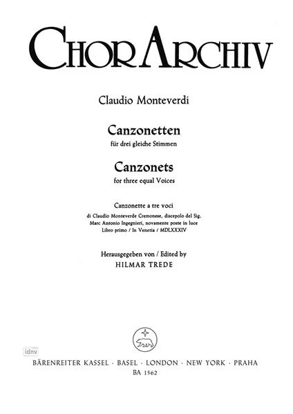 Claudio Monteverdi - Canzonetten