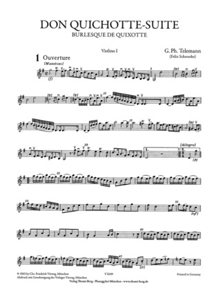 Georg Philipp Telemann - Don Quichotte-Suite TWV 55:G10