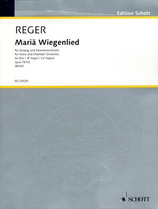 Max Reger: Mariä Wiegenlied As-Dur op. 76/52