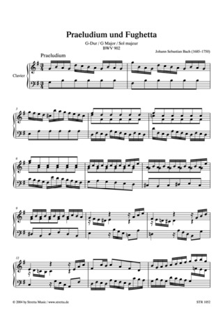Johann Sebastian Bach - Praeludium und Fughetta G-Dur