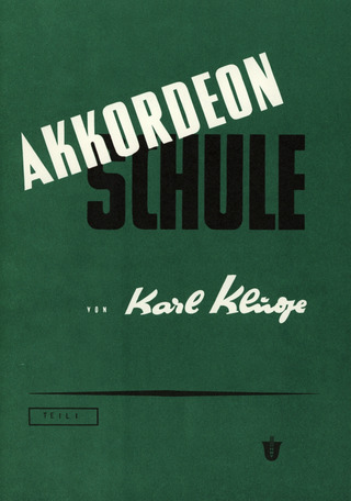 Karl Kluge - Akkordeon-Schule 1