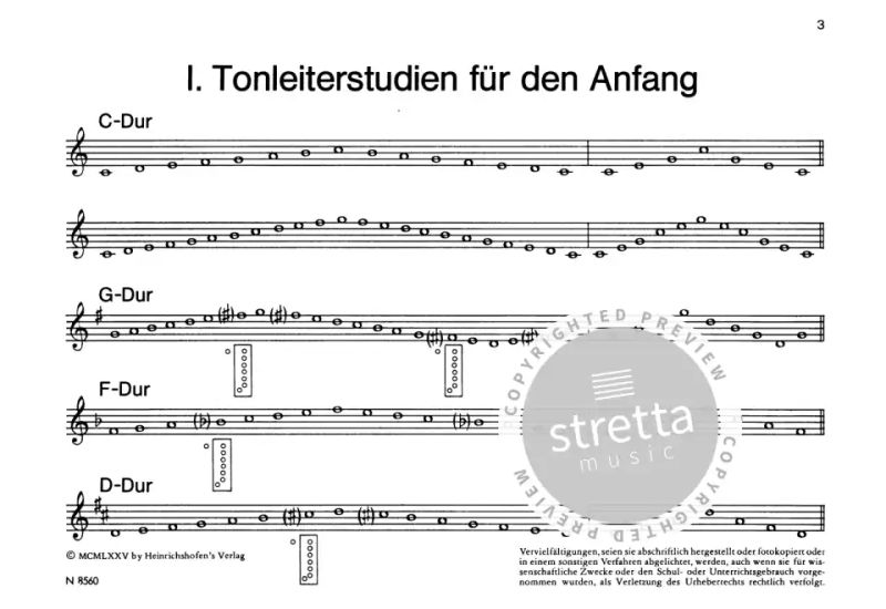 Rudolf Barthel - Tonleiter-Studien für Blockflöte.  Ausgabe A für Blockflöte in c