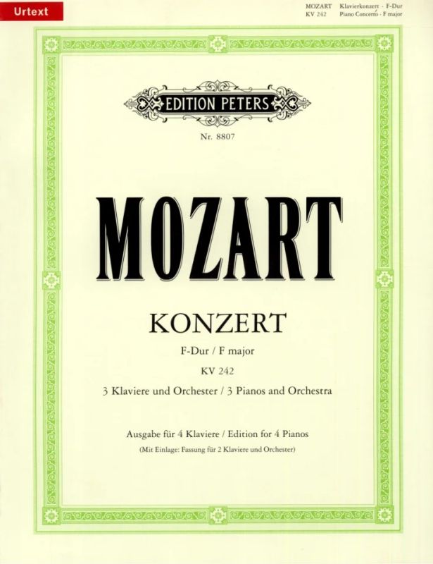 Wolfgang Amadeus Mozart - Konzert F-Dur KV 242 für drei (oder zwei) Klaviere und Orchester