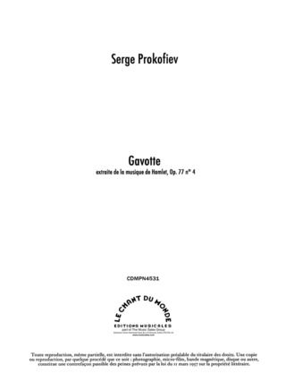 Sergei Prokofjew - Gavotte No. 4 Op. 77