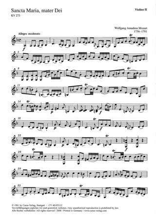 Wolfgang Amadeus Mozart - Sancta Maria, Mater Dei F-Dur KV 273 (1777)