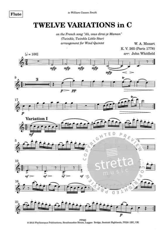 Wolfgang Amadeus Mozart - 12 Variationen in C über "Ah, vous dirai-je maman" KV 265 (4)