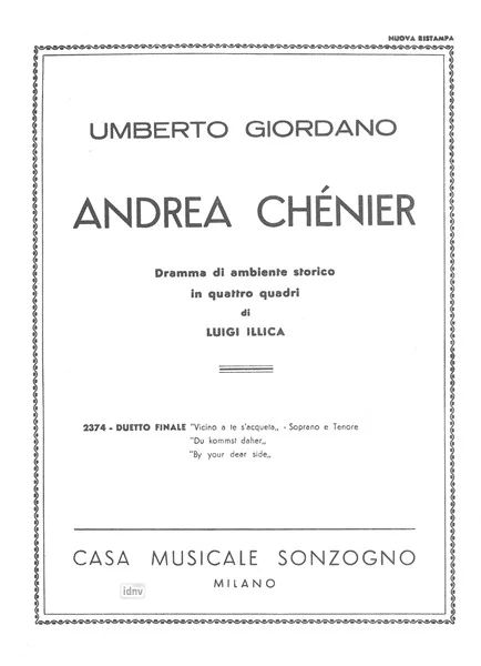 Umberto Giordano - Andrea Chénier: Vicino a te s'acqueta