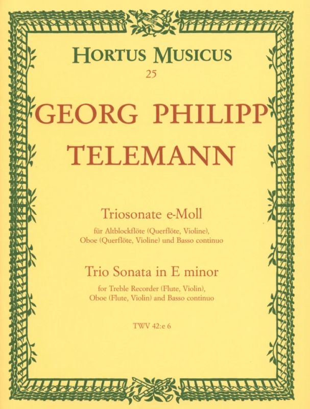 Georg Philipp Telemann - Triosonate e-Moll TWV 42:e6