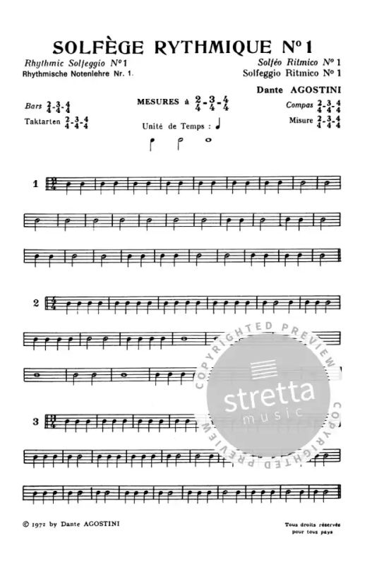 Dante Agostini: Rhythmische Notenlehre 1 (1)