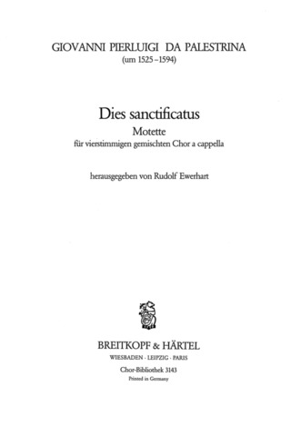 Giovanni Pierluigi da Palestrina: Dies sanctificatus