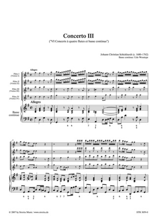 Johann Christian Schickhardt - Concerto III