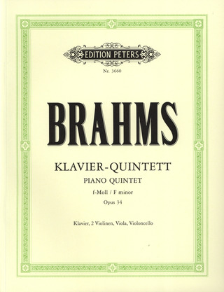 Johannes Brahms - Quintett für Klavier, 2 Violinen, Viola und Violoncello f-moll op. 34