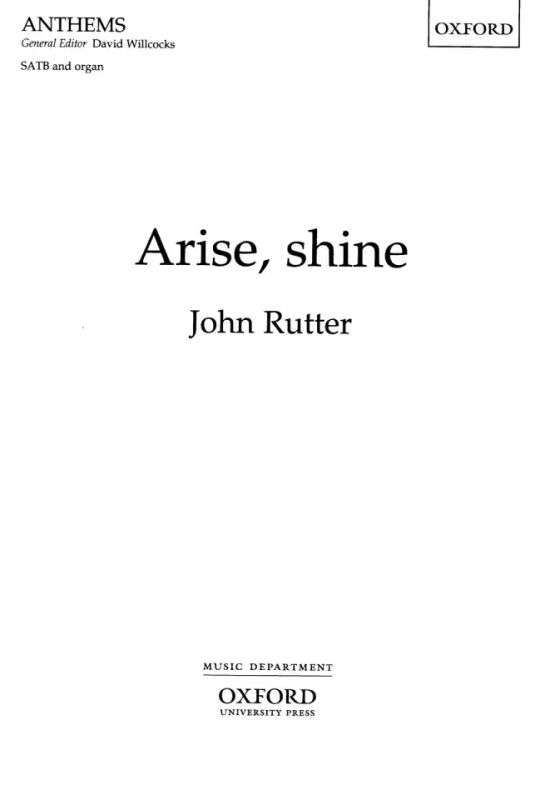 John Rutter - Arise, shine