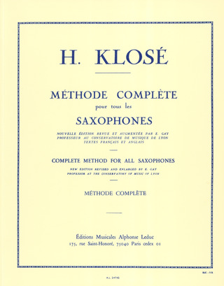Hyacinthe Eleonore Klosé: Méthode complète 1,2