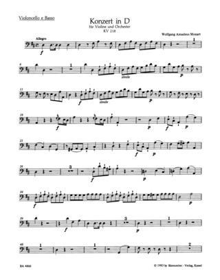 Wolfgang Amadeus Mozart - Concerto No. 4 in D major KV 218