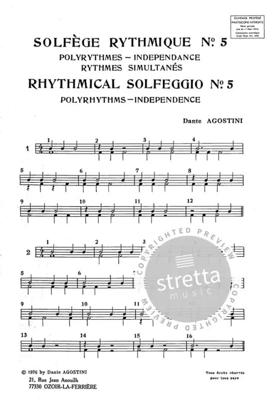 Dante Agostini - Solfège rhythmique 5