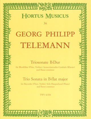 Georg Philipp Telemann - Triosonate B-Dur TWV 42:B4