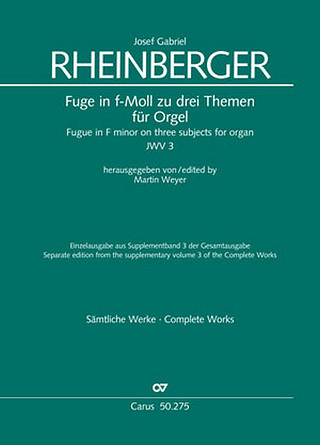 J. Rheinberger - Fugue in F minor on three subjects JWV 3