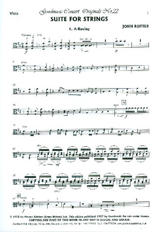 John Rutter - Suite For Strings: Viola