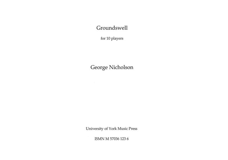 George Nicholson - Groundswell