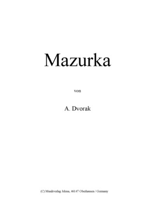 Antonín Dvořák - Mazurka