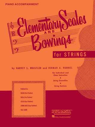 Harvey S. Whistler i inni - Elementary Scales and Bowings - Pianoaccompaniment