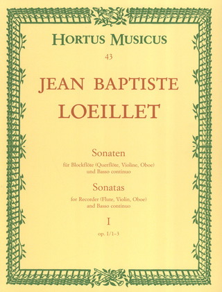 Jean-Baptiste Loeillet de Gant - Sonatas op. I/1-3