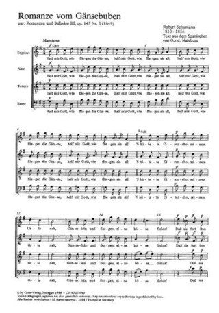 Robert Schumann: Romanze vom Gänsebuben G-Dur op. 145, 5 (1849)