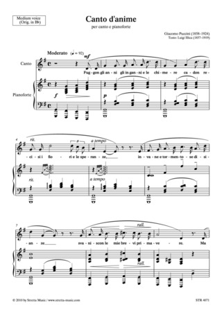 Giacomo Puccini - Canto d'anime