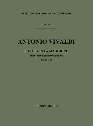Antonio Vivaldi - Sonata per Violino e BC in La Rv 29