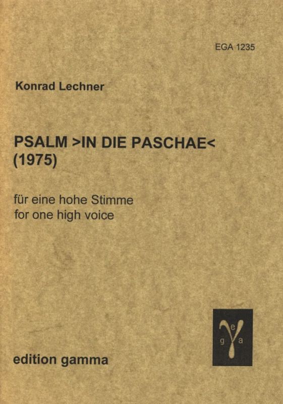 Konrad Lechner - Psalm In Die Paschae (1975)