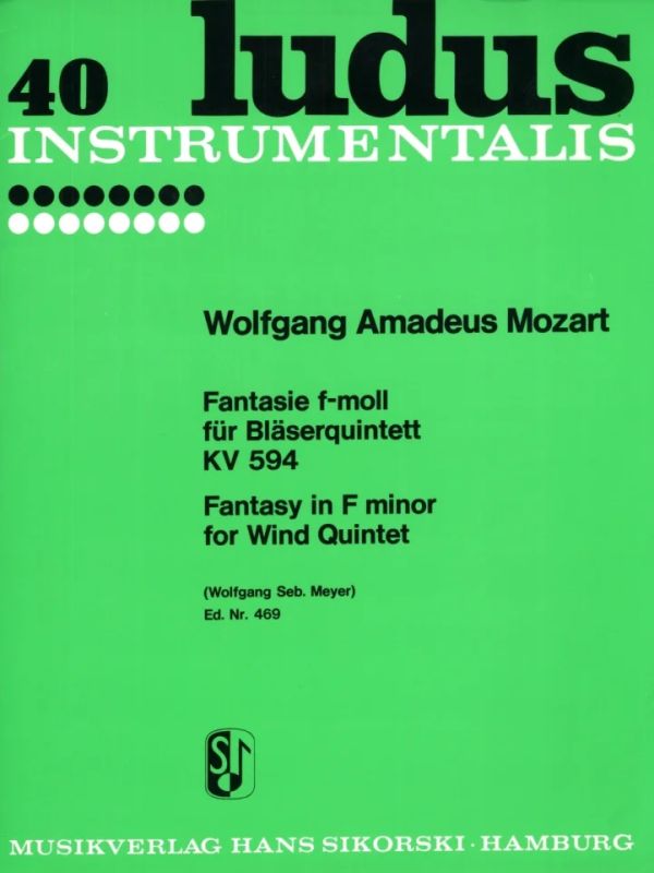 Wolfgang Amadeus Mozart - Fantasie f-moll KV 594