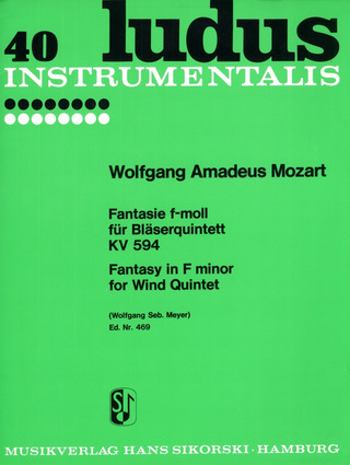 Wolfgang Amadeus Mozart: Fantasie f-moll KV 594