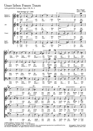 Max Reger - Unser lieben Frauen Traum F-Dur op. 138, 4 (1914)