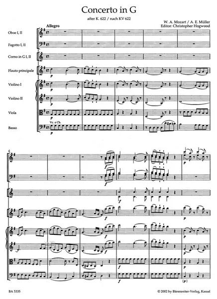 Wolfgang Amadeus Mozart - Konzert für Flöte und Orchester G-Dur (1)