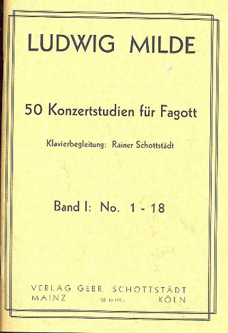 Ludwig Milde - 50 Konzertstudien Band 1 (Nr.1-17)