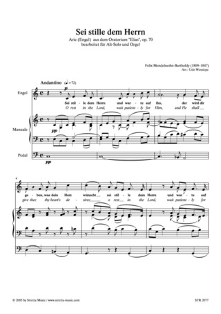 Felix Mendelssohn Bartholdy: Sei stille dem Herrn