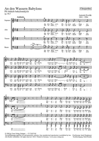 Antonín Dvořák - An den Wassern Babylons / Pri rekach babylonskych c-Moll op. 99, 7 (1894)