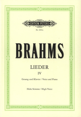 Johannes Brahms - Lieder - Band 4