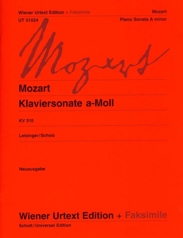 Wolfgang Amadeus Mozart - Piano Sonata A minor KV 310