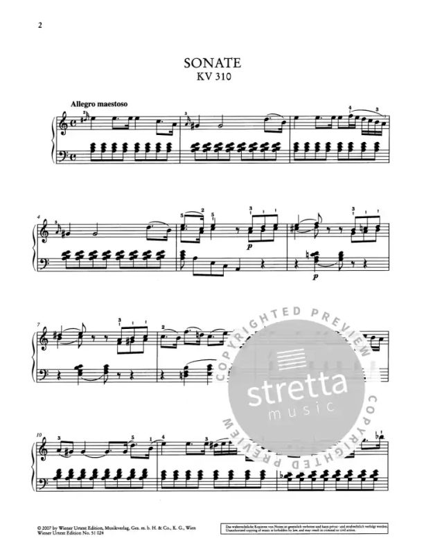 Wolfgang Amadeus Mozart - Piano Sonata A minor KV 310 (2)
