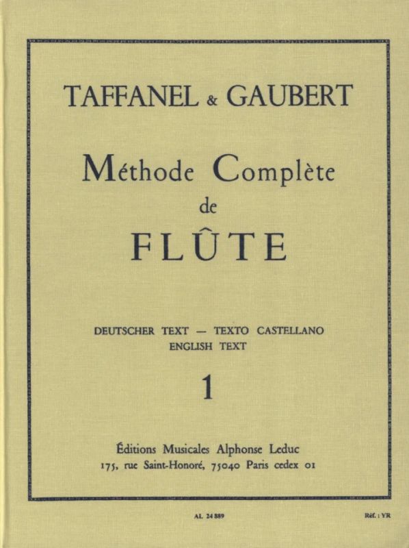 Paul Taffanelet al. - Méthode Complète de Flûte 1