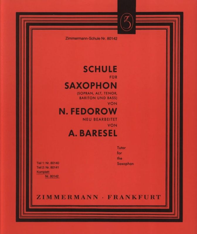 Nikolaj Fedorowm fl. - School for Saxophone