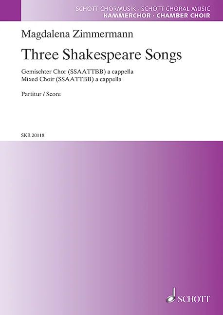 Magdalena Zimmermann - Three Shakespeare Songs