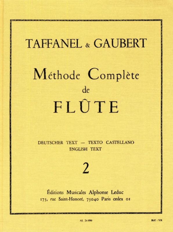 Paul Taffanelet al. - Méthode Complète de Flûte 2