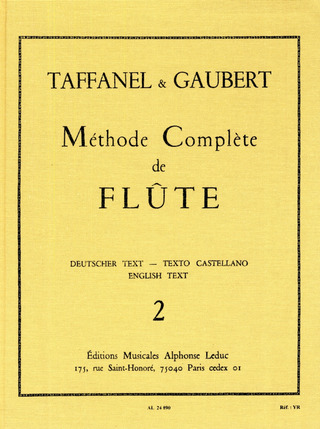 Paul Taffanel et al.: Méthode Complète de Flûte 2