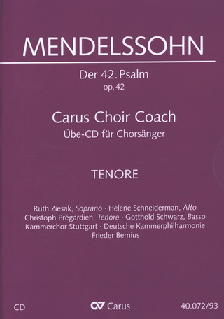 Felix Mendelssohn Bartholdy - Wie der Hirsch schreit - Chorstimme Tenor