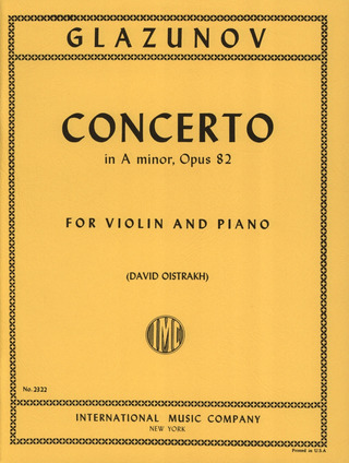 Alexander Glasunow - Concerto in A minor op. 82