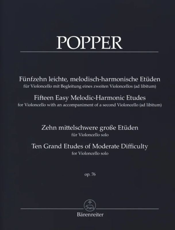 David Popper - 15 leichte Etüden op.76,1 und 10 mittelschwere Etüden op.76